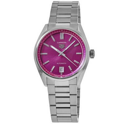 New Tag Heuer Carrera Date Automatic Pink Dial Women's Watch WBN2313.BA0001