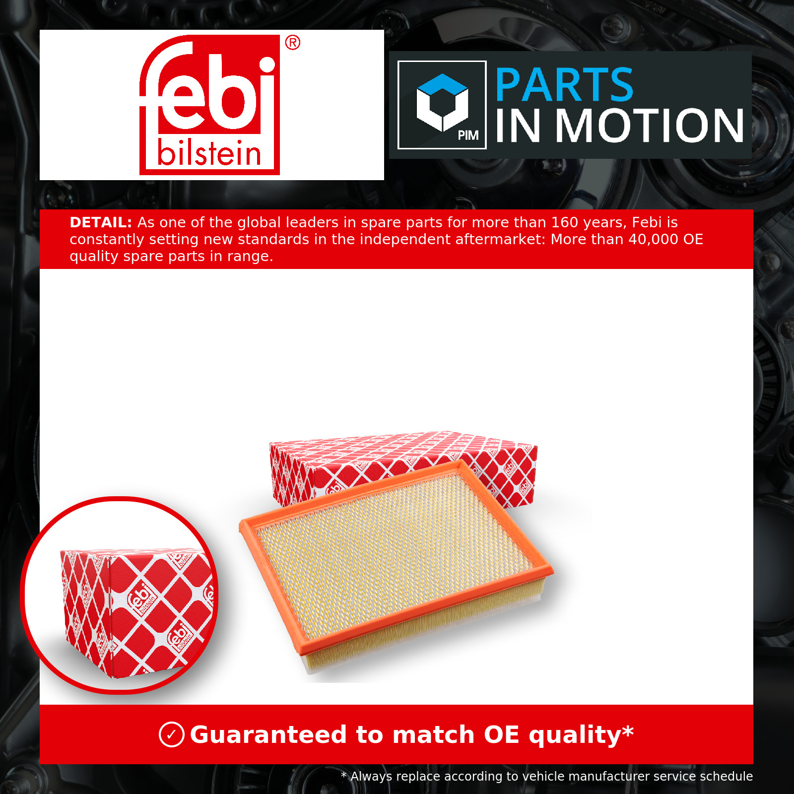 Air Filter fits VAUXHALL ZAFIRA C 1.6 11 to 18 A16XNT 013271040 5834040 Febi New