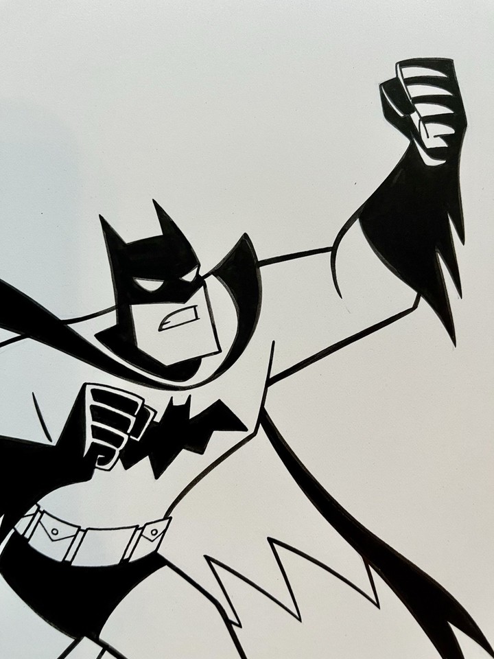 original merchandising box art BATMAN by Erik Doescher and Mike DeCarlo BTAS Comic Art