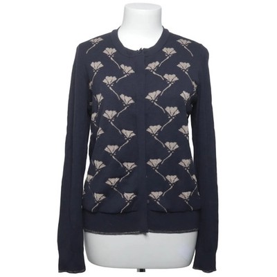 Noa Noa, Strickjacke, Damen, Größe: M, Blau/Gold, Blumen, Feinstrick #VWC