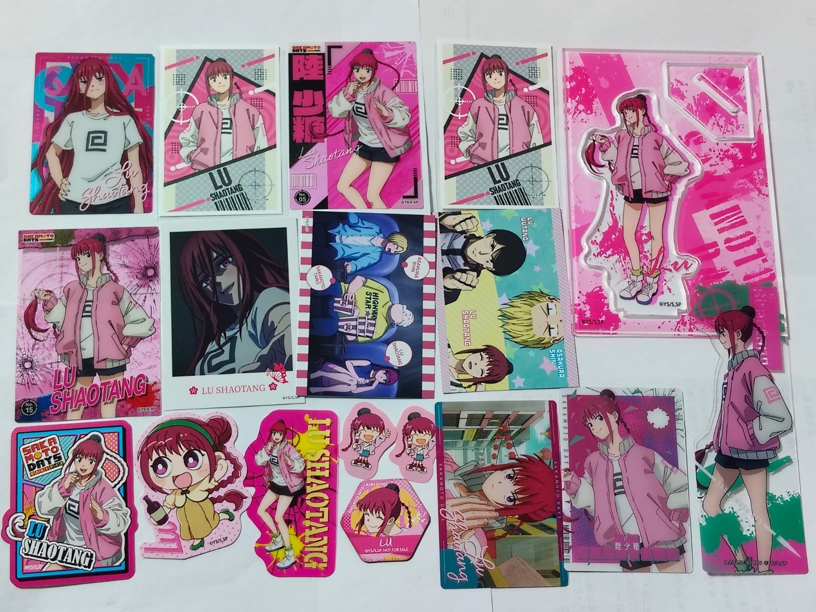 SAKAMOTO DAYS Lu Shaotang Merchandise Lot Card Sticker Acrylic Stand Anime Japan
