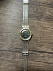 VINTAGE TIMEX WITH DATE OF MONTH Gold And Sliver With A Black Face