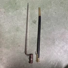 Civil War Socket Bayonet with Scabbard Triangular Blade Metal Leather Brass