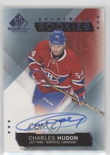 2015-16 SP Game-Used Authentic Rookies Blue Charles Hudon #214 Auto r7h