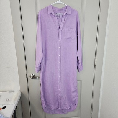 knee length dresses for ladies Frank & Eileen Maxi Shirtdress  Vermillion
