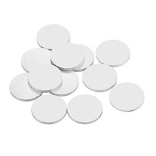 Stamping Blank Brass Round DIY Crafts Tags Silver, 12mm/0.5", Pack of 12