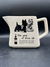Wade Black & White Scotch Whisky Water Jug No 2 Scottie Dogs