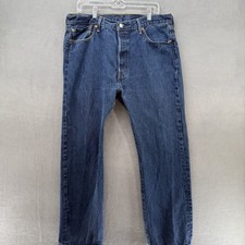 Levis 501 Jeans Mens 36x30 36x29 Button Fly Straight Blue Denim Red Tab
