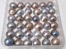 Lot Mabe Zuchtperlen 36 Stück Lot Zuchtperlen Thaiti JAPAN 10-11mm Goldschmied