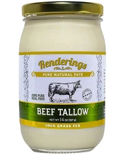 Renderings Beef Tallow, 100% Grass-Fed & Finished, Cooking, Baking and Frying, 1