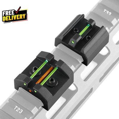Low Baseline Fiber Optic Sight Front and Rear Sight