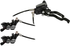Hope Tech 3 V4 Duo Disc Brake and Lever - Left Hand, Front and Rear, Hydraulic,