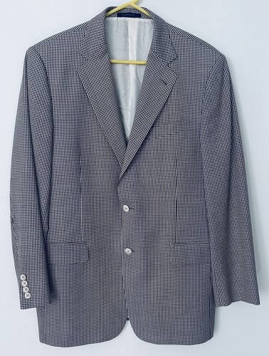 Joseph, VTG 90s Joseph Abboud Loro Piana Wool Blazer 42L Made in USA Navy Red Check