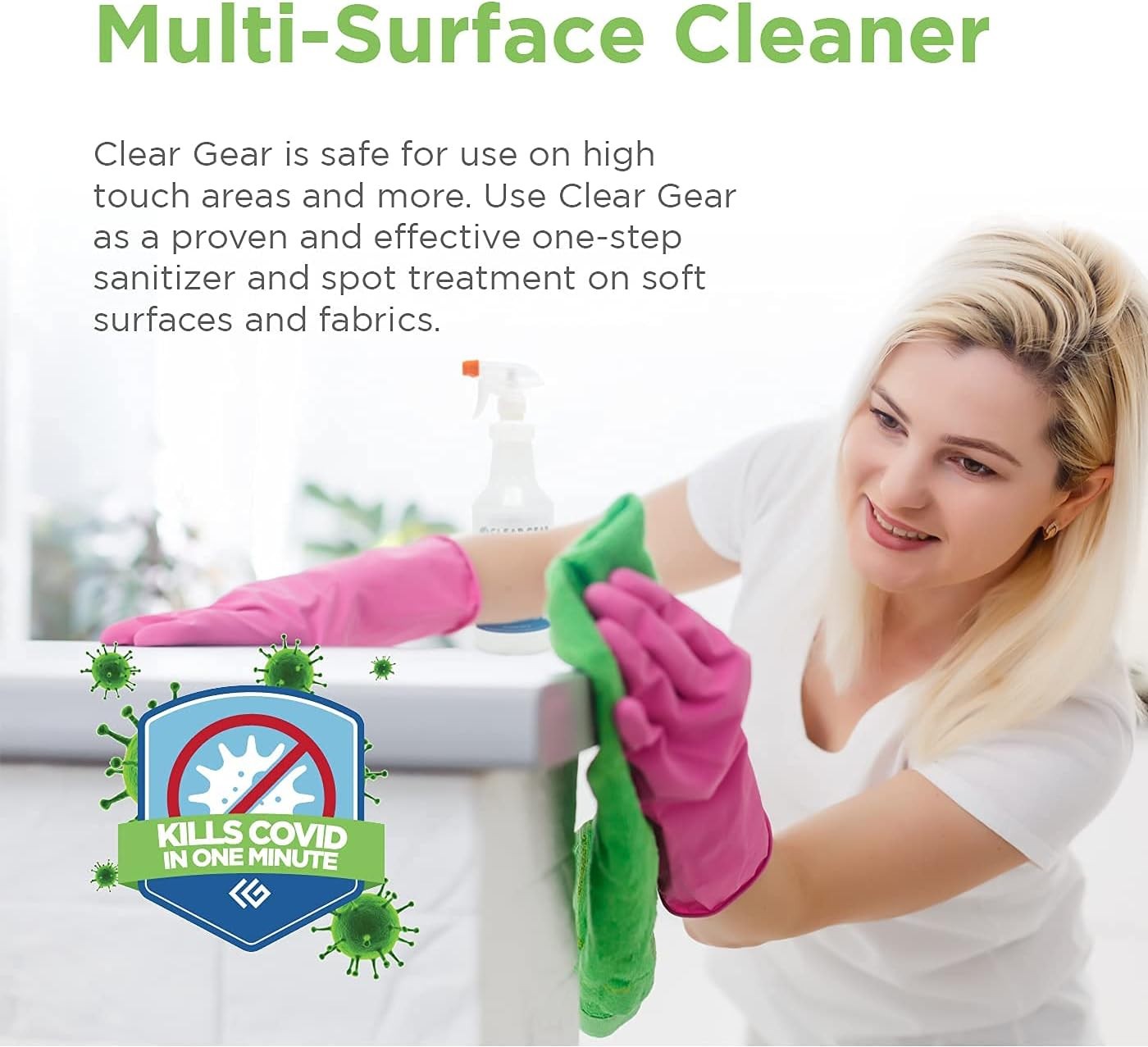 Clear Gear - 1 Gallon Disinfectant, Cleaner, and Deodorizer for Sports Equipment