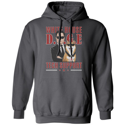 White House Doge Tech Support It Nerd Math Funny Unisex Hooded Sweatshirt