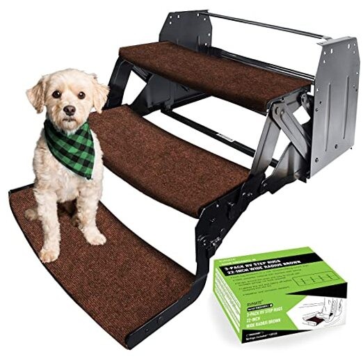 RV Step Rugs 22 Inch RV Step Covers, Camper Stair Rugs for Radius Steps, 3