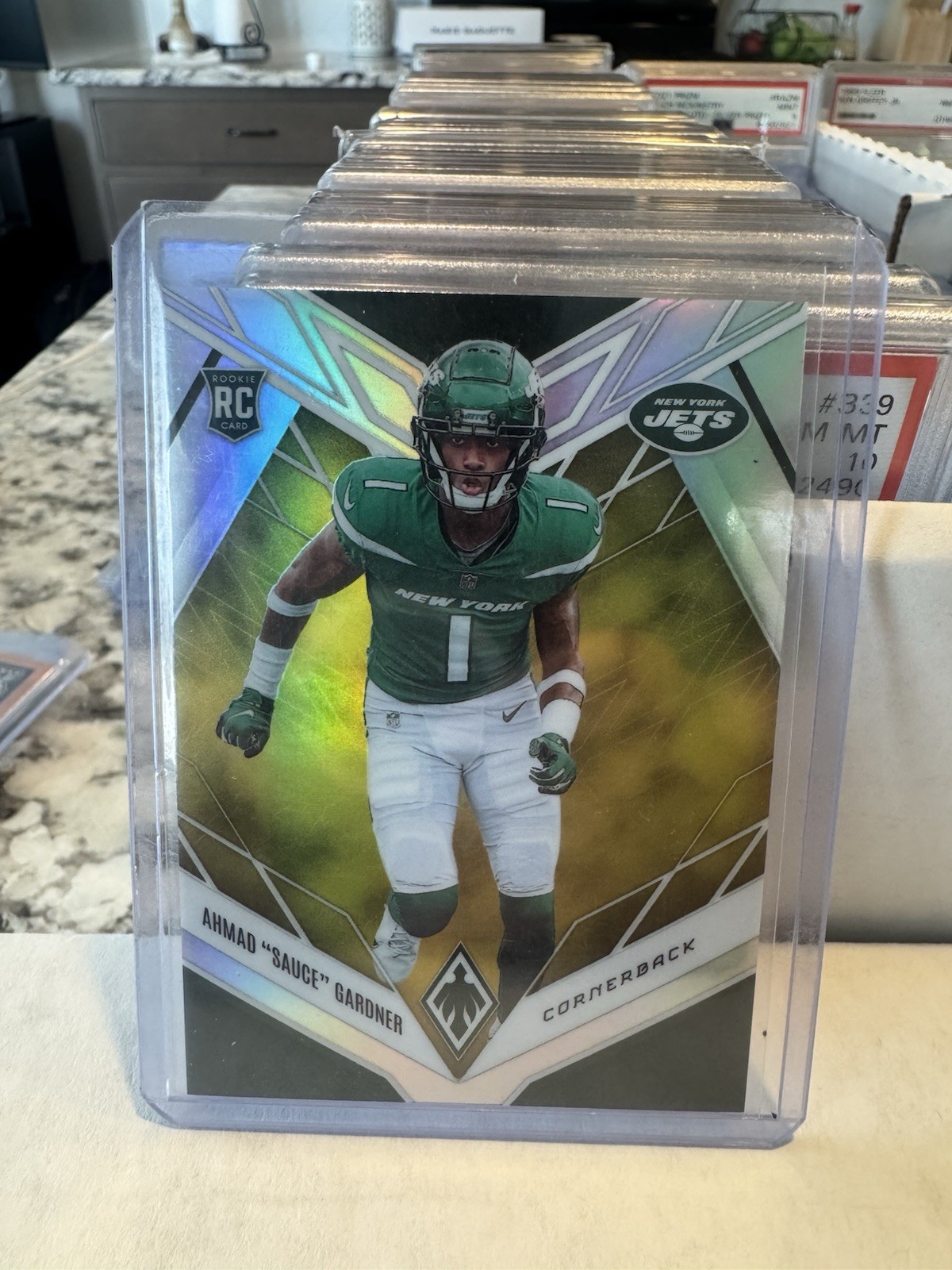 AHMAD “SAUCE” GARDNER 2022 Panini Phoenix Yellow Parallel LAST #d /75 RC #128