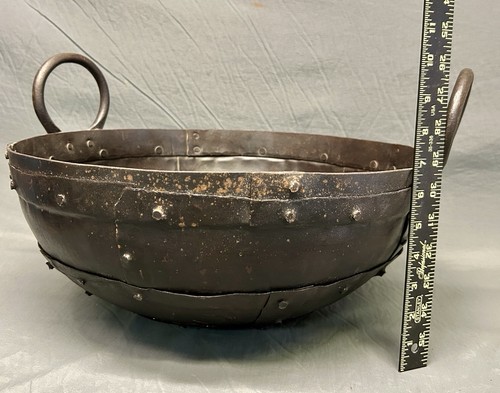 Kadai Fire Pit BBQ Wood Burner Garden Camping Stove Planter Plant Pot 16” - 9lbs