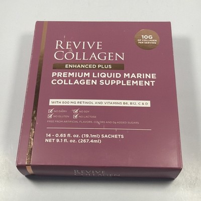 REVIVE COLLAGEN ENHANCED PLUS PREMIUM LIQUID MARINE COLLAGEN 800mg Sealed 02/27