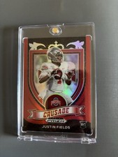 2021 Panini Prizm Draft Picks - Crusade Justin Fields #163 Red Ice Prizm (RC)