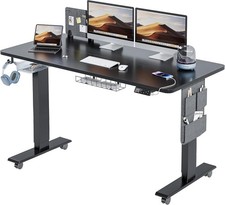 MAIDeSITe Height Adjustable Sit Stand Desk With Draw & Wheels 140x70Cm RRP £240