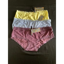 3 PAIR SEVEN TIL MIDNIGHT HIPSTER KEY HOLE PANTIES LINGERIE SIZE S NEW