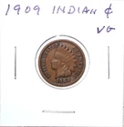 1909 US Indian Head Cent  VG Very Good Free Shipping