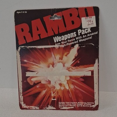 Coleco Rambo Weapons Pack Action Figure Accessories Boxed Vintage MPN 0836