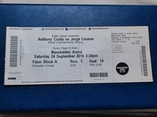 Anthony Crolla vs Jorge Linares Ticket 2016 Manchester Promoter Comps