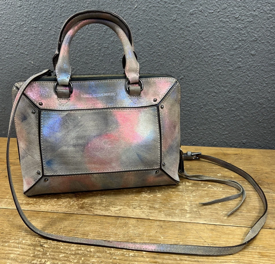 Bolso Bandolera AIMEE KESTENBERG Brillo Metálico Tie Dye Cuero Gunmetal (LEER) Foto 3 de 4