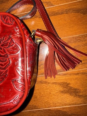 Patricia Nash Josie small purse Bag Tassel crossbody Tooled  display picture 3