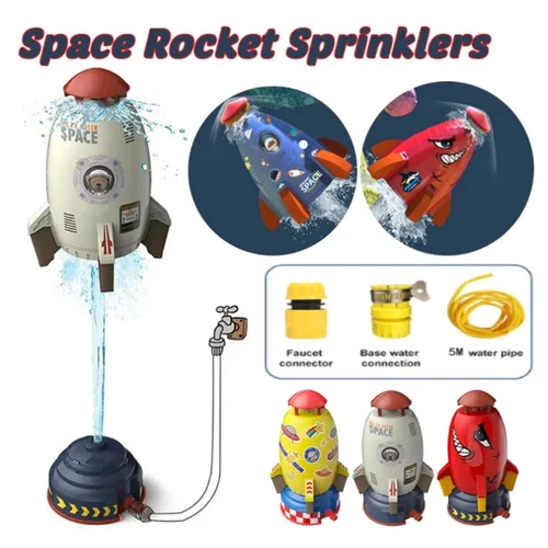 For Kids Outdoor Water Pressure Lift Sprinkler Rocket Launcher Air Rocket Toys - Picture 2 of 15