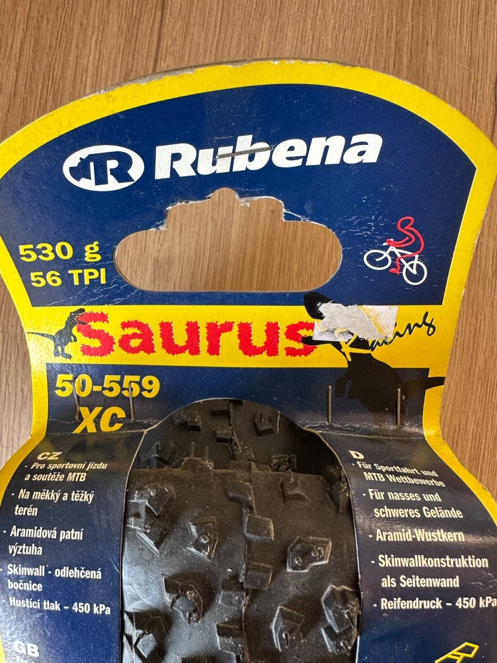Retro Fahrradteile - NOS Rubena Saurus Rennreifen 50-559 XC MTB 56 TPI - Bild 3 von 4