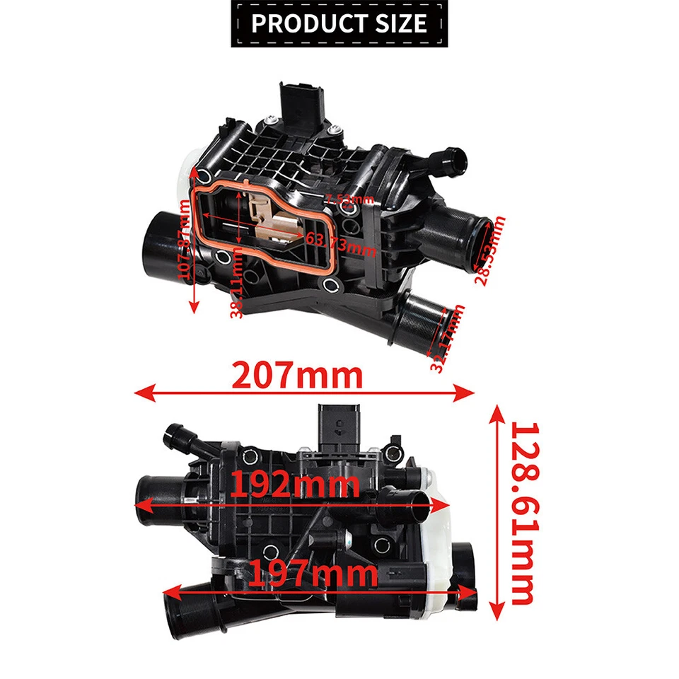 Boitier Thermostat 9849443980 Pour Ford Citroen C5 III Peugeot 3008 5008 2.0 - Photo 2/4