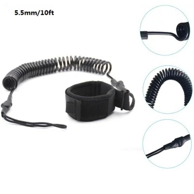 MARKENLOS 10ft Surf Leash, Surfleine, SUP Leash Curled, Ankle Leash für Surfboard