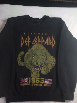 Felpa Con Cappuccio Def Leppard Pyro Tour – Bianca – Taglie Varie