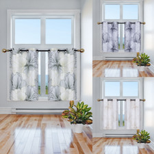 1 SET BIG FLOWER FRESH LOOK WINDOW PRINTED GROMMET PANEL CURTAIN 36" LENGHT