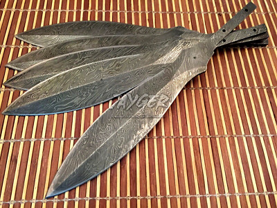 Handmade Knife Blades | Double Edge Dagger| Damascus Steel  | Set of 5 | B16