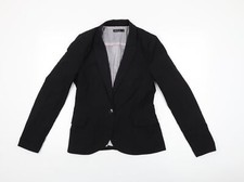 Stradivarius Damen Sakko Blazer schwarz Gr&ouml;&szlig;e S gekn&ouml;pft