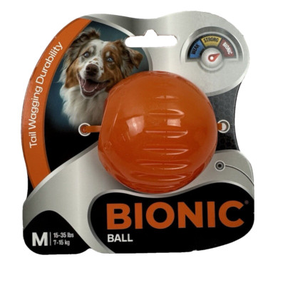 Bionic Dog Toys Ball Orange Toy for Heavy Chewers Medium