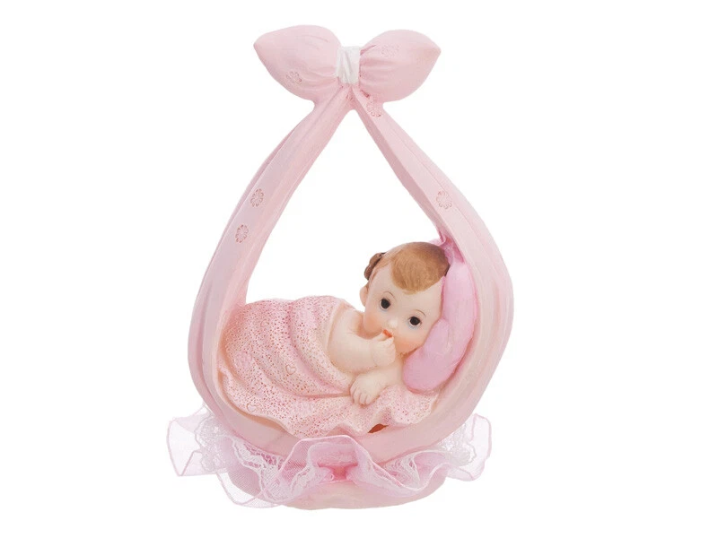 PARTYDECO SP. Z O. O. Baby-Figur in Tuch hellrosa