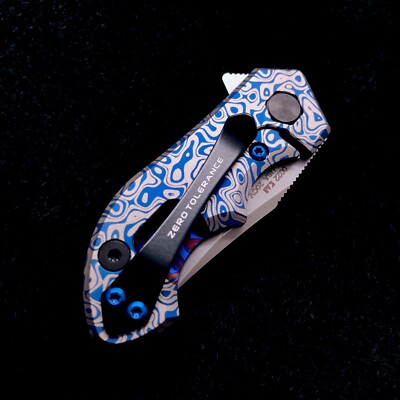 Zero Tolerance ZT 0022 Plain Edge Folder ZT0022 S45VN Steel Flomascus Blue Ano
