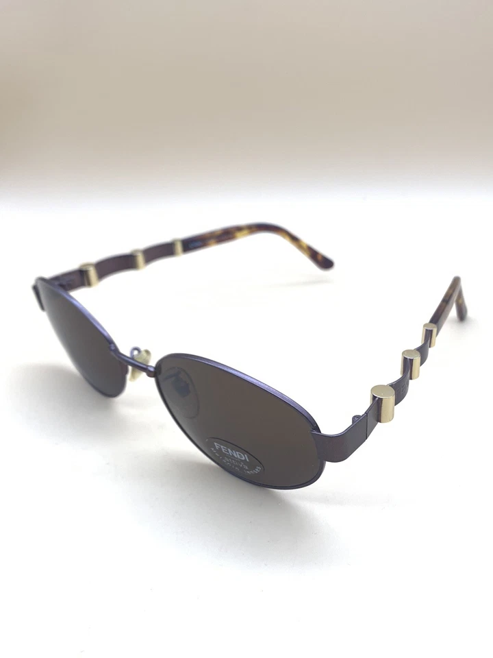 Rare Vintage Fendi SL7129 Gold Tortois Original Italy Sunglasses - Image 4 of 4