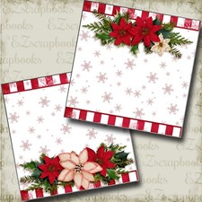 Christmas Snowflakes NPM - 2 Premade Scrapbook Pages - EZ Layout 3573