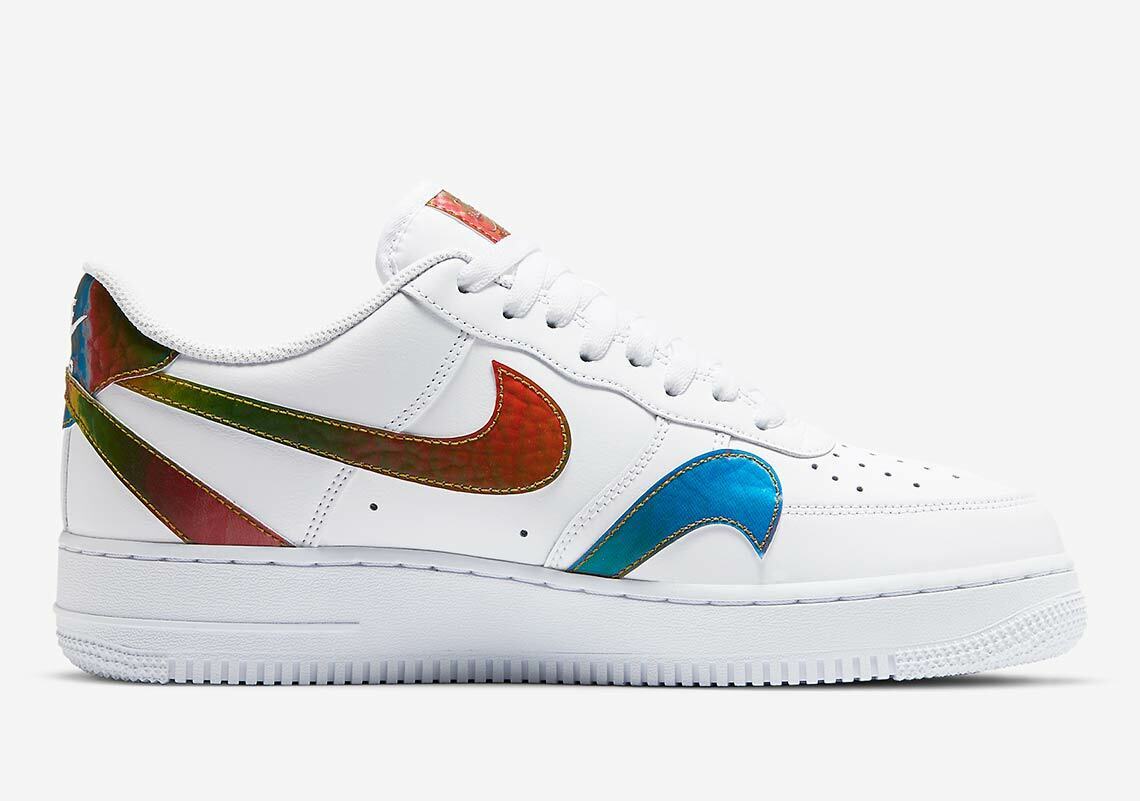 Nike Air Force 1 07 Low LV8 Misplace Swooshes White Multi Color CK7214-101 2