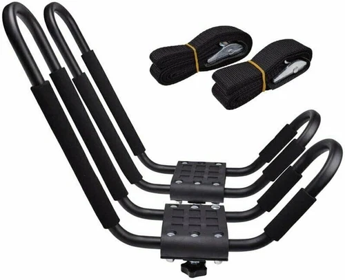 4X Truck Top Mount Kayak Carrier J-Bar Surf Holder Car Roof Canoe Boat Rack - Picture 2 of 16