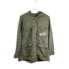 Zara Girls Jacket for Size 11/12 Limited Edition Army Green Utility Twill