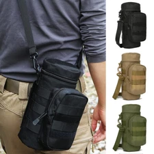 Tactical Military Water Bottle Pouch Kettle Holder Molle Bag with Shoulder Strap