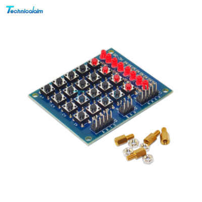4x4 Matrix Array Keyboard 16 Key Switch Keypad 8 LED 4 Button For Arduino
