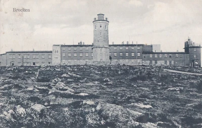 1908 AK Deutsches-Reich Brocken Hotel llsenburg Gebäude Panorama Stempel !!! - Bild 1 von 2